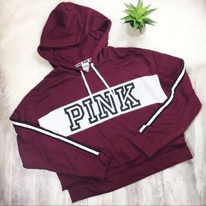 pink maroon sweatshirt